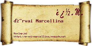 Árvai Marcellina névjegykártya